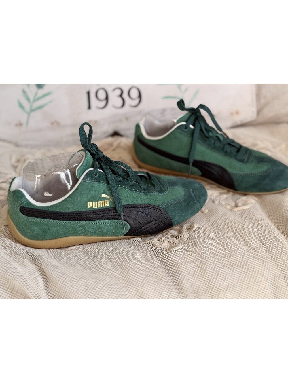 PUMA Speedcat OG Womens 10 Vine Green Puma Black Sneakers Casual Shoes 97149389